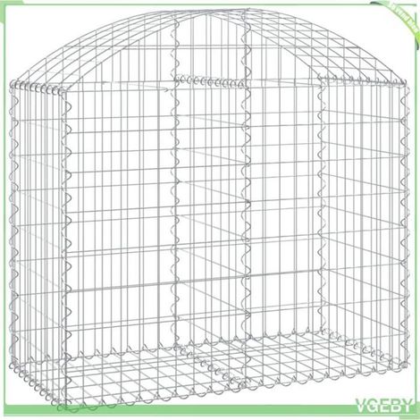 Panier de gabion arqué - FAFEICY - 153434 - 100×50×80/100 cm - Fer galvanisé - Fil 3,5 mm (1/4)