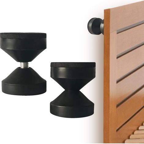 Estabilizador de cabecero ajustable, soporte telescópico amortiguador para pared, cama, armario, sofá (43-49 mm, negro, juego de 2) (1/5)