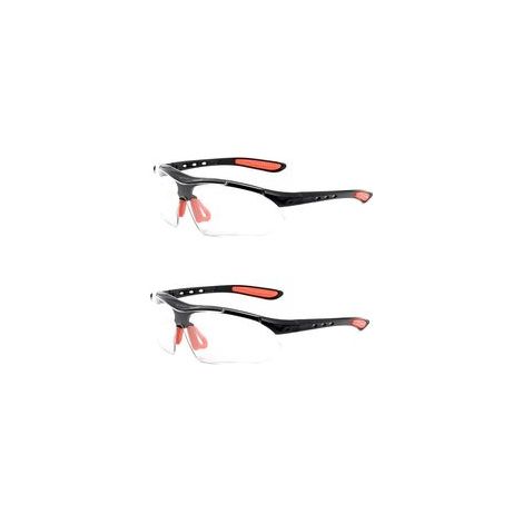 2 Pièces Lunettes de Sécurité, Lunettes de Sécurité Transparentes, Lunettes de Protection Légères, Surlunettes de Protection, Chasse Sport Tir Pêche Travail Sécurité