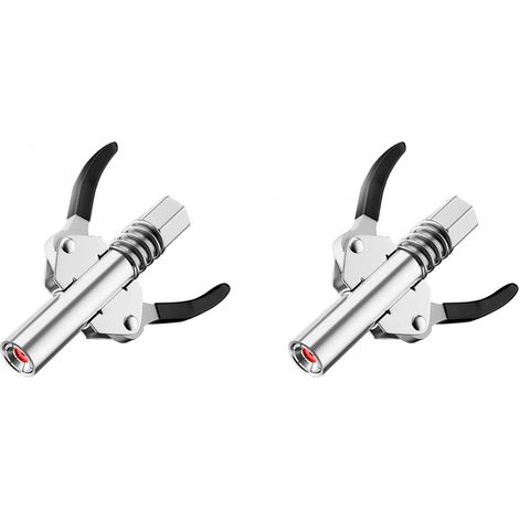 2pc Haute Pression Double Poignée G Coupleur pour Pompe à Graisse, Facile à Monter et à démonter pour Tous Les Types de Pompes à Graisse (1/5)