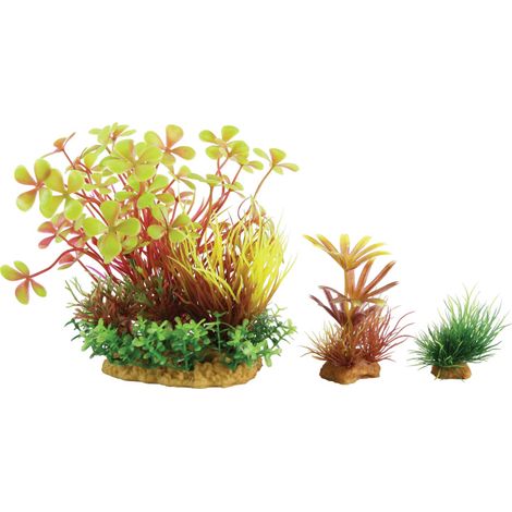 Wiha n°4 plantes artificielles 3 pieces H 14 cm Plantkit décoration d'aquarium - zolux