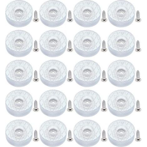 (20 Pièces) Antidérapant Silencieux 30mm Grand Protecteur Sol Silicone Patins de Meubles Planeurs avec vis pour Pieds canapé Table Bureau (1/5)