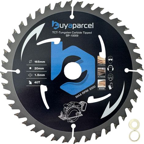 BAP Trade Pro Circular Saw Blade 165mm X 20 40 Teeth Carbide Tipped - Long Life (1/5)