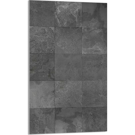 Couvercle de plaque de cuisson en vitrocéramique 30x52 cm, protection anti-éclaboussures, plateau en verre, planche à découper décorative, motif gris (1/5)