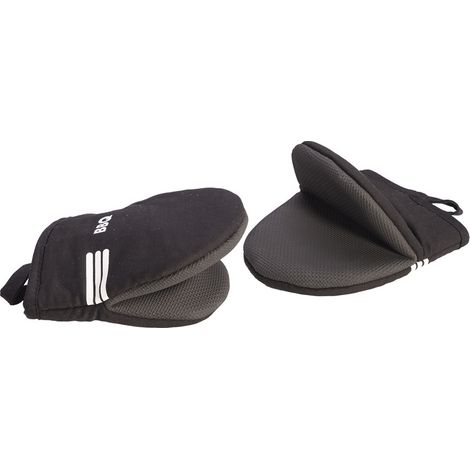 Mini guantes de cocina de algodón con agarre de neopreno grueso MINI BBQ negro 1 par (1/3)