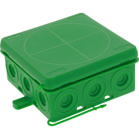 Wiska 10109593 Abzweigkasten (L x B x H) 86 x 86 x 41 mm Grün IP55 1 St.
