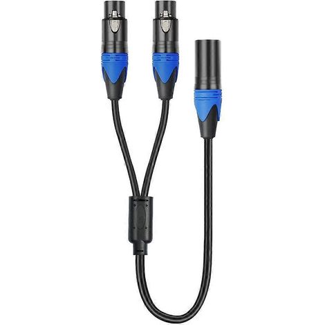 Câble adaptateur convertisseur micro symétrique professionnel M vers deux F 3 broches (1/5)