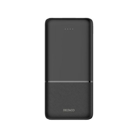 Deltaco powerbank 10 000 mah 2x usb a 18 w 1x usb c pd 20 w - noir (1/5)