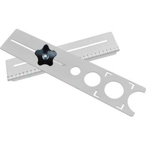 1 pièce Marqueur de perçage, niveau à bulle intégré, acier inoxydable 400 mm, pour carrelage céramique, marbre et verre, bricolage maison et décoration