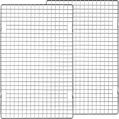 Lot de 2 Grilles de refroidissement, Acier durable, Revêtement anti-adhésif, Pour pâtisserie et cuisine (1/5)