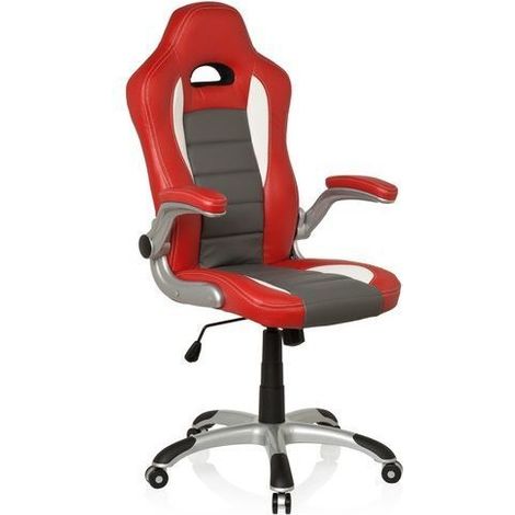 [NEUWERTIG] B-Ware Hjh Office Gaming Stuhl  Bürostuhl Game Sport Drehstuhl Stuhl Rot Weiß (1/2)