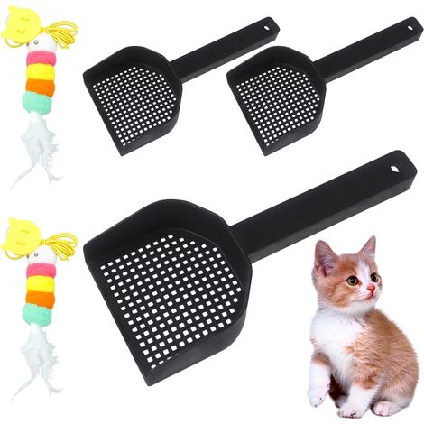 Lot de 3 pelles plastique profondes, usage général animaux domestiques