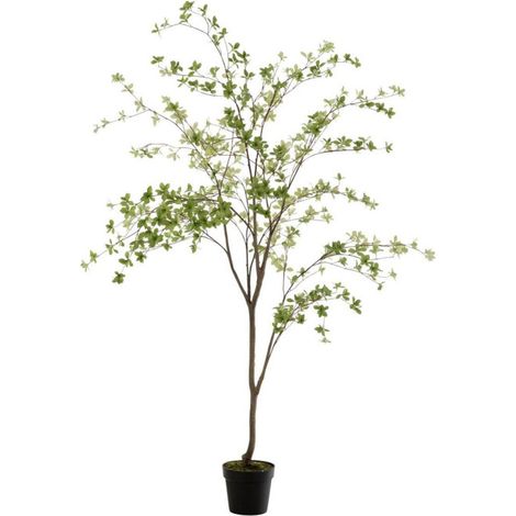 Plante Artificielle "Fines Feuilles" 190cm Vert & Noir (1/4)