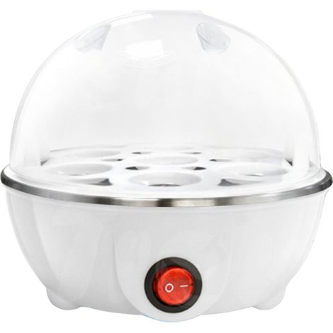 Cuiseur À Œufs - 350 W - Capacité 1 à 7 Œufs - Fonction Multicuisson Vapeur - Pour Préparations Bébé et Réchauffage Aliments - 15 x 15 x 15 cm (1/5)