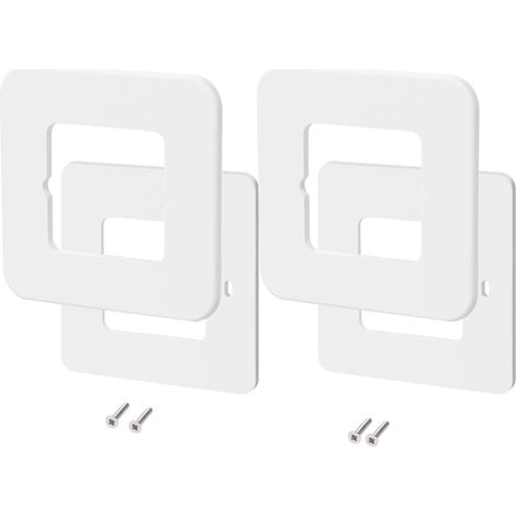 Adaptateur de boîte de plaque de 503 à 502, plaque adaptateur réducteur de 503 à 502 en plastique 2 vis incluses Support adaptateur cassette pour thermostats ou autre Mod 5 carré blanc biseauté 2 (1/5)