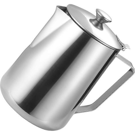 Pichet à lait argenté en acier inoxydable pour expresso (lot de 2) (1/5)
