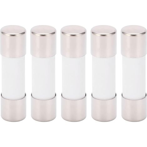 5pcs Fuse Tube Kit Photovoltaic Protection Kit 2ms Constant Time Fuse Tube Accessory 1000V DC 10x38mm for All Photovoltaic Applications (25A) Kit de protection photovoltaïque, constante de temps 2ms. (1/5)