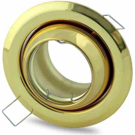 Spot Led Rond Gu10 - 1 X 5 W - Blanc Chaud 3000 K - Pour Plafond Osb Et Plaque De Plâtre - 1 Pièce