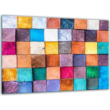 Tagliere in vetro temperato 30x22 cm con motivo a mosaico (1/5)