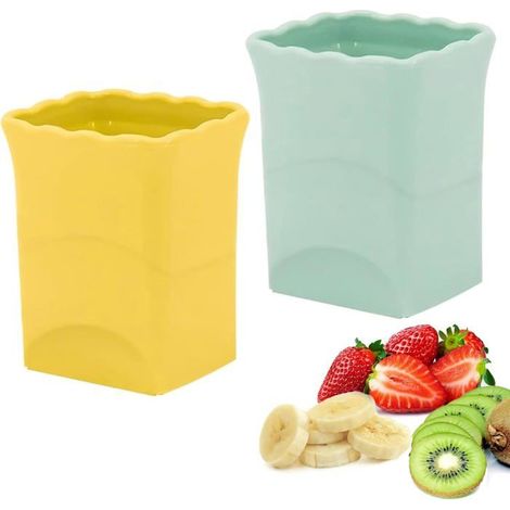 Lot de 2 coupe-fraises : Coupes à fruits convenant aux fraises, œufs, bananes, kiwis et salades de légumes. (1/5)