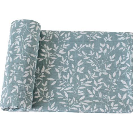 Quadratisches Baumwolltaschentuch mit Weinblattmuster, 120 x 120 cm, extra weicher Baumwollstoff, Unisex. (1/5)
