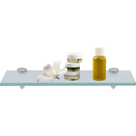 Mensola da parete in vetro 50 x 10 cm x 8 mm Satin Per cucine e bagni (1/5)