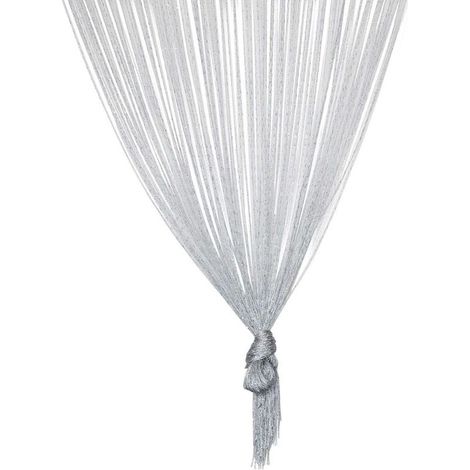 Séparateur Porte Fils Argentée Gouttes de Rosée et Panneau Rideau de Fenêtre 100 x 200 cm Décoration de Période de Fêtes (1/5)