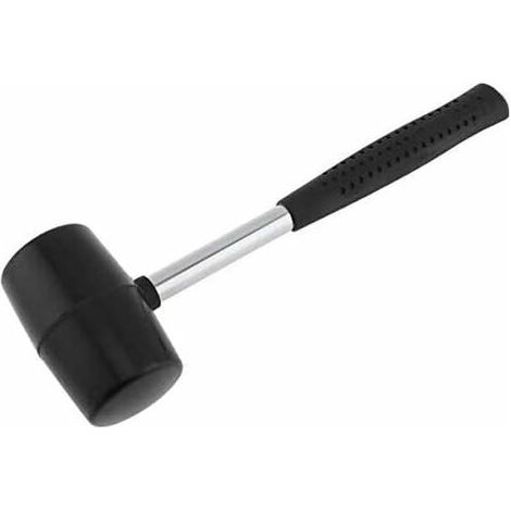 Black rubber hammer for rubber mallet with skull and rubber handle for all handicrafts (1/5)