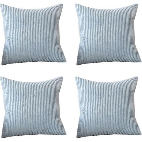 4er-Set Samtkissenbezüge, Kissenfüllung nicht enthalten (45 x 45 cm) C--