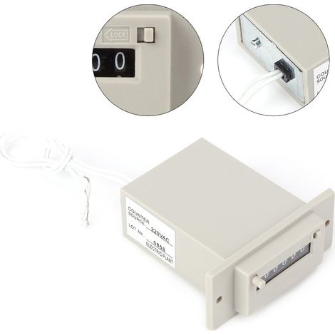 Compteur à 6 chiffres acceptant les signaux électriques pour emballage électromagnétique/à impulsions/perforé (1/5)