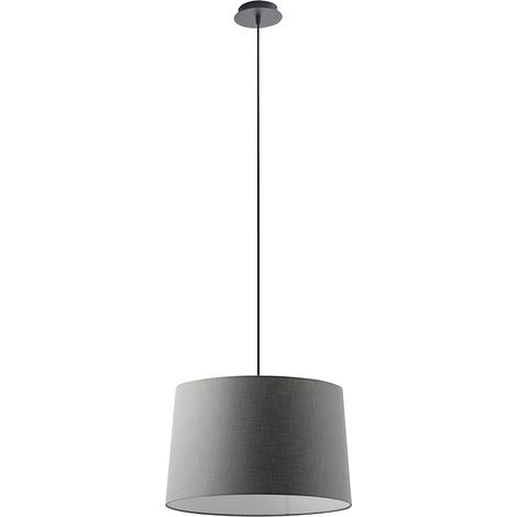 Vivien Sospensione Nera, Paralume Conico Antracite, Attacco E27, Potenza 75W, IP20, Diametro 48cm - Rossini Illuminazione (1/5)