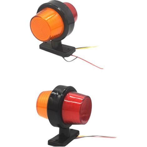 2 feux de position latéraux à LED 12V/24V, clignotants double face, feux stop arrière. (1/4)