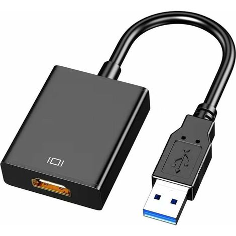 USB to HDMI Adapter, USB 3.0/2.0 to HDMI Cable Multi-Display Video Converter- PC Laptop Windows XP 7/8/8.1/10,Desktop, Laptop, PC, Monitor, Projector, HDTV (1/5)