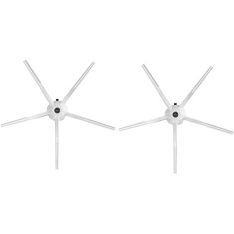 BUNTHAUS 2er-Pack weiße Silikon-Seitenbürste, kompatibel mit Roborock T6 T7 S50 S60 (1/5)