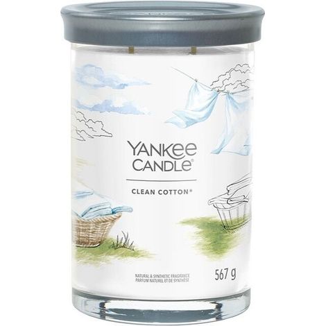 Yankee candle - clean cotton signanture tumbler candle cista bavlna - vonna svicka 5670g (1/2)