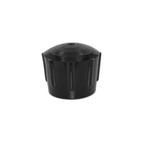 Set di 4 tappi protettivi antiscivolo in gomma sintetica per mobili rotondi, diametro 35 mm, 3,5 cm, neri - Crezuo