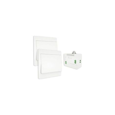 Interruttore wireless RF433, senza batterie, interruttore a parete con telecomando, interruttore a due vie, autoalimentato, non richiede cablaggio, trasmettitore per pannello a parete (kit a 2 vie), i (1/4)