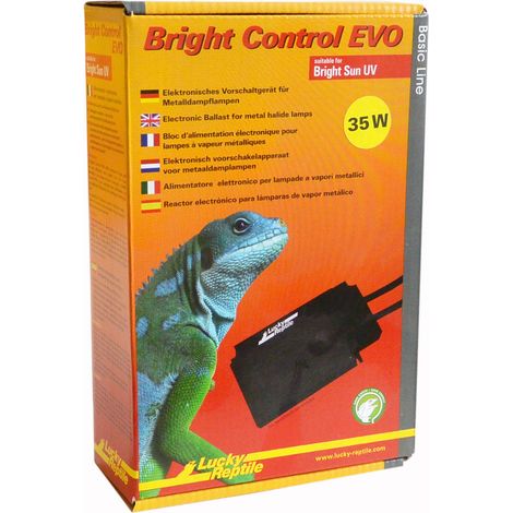 Lucky Reptile Bright Control Evo - Alimentatore da 35 W per lampade a vapori Metallici - Alimentatore elettronico lampade Bright Sun UV - Funzionamento Lampada UV - Accessori Luce terrario (1/3)