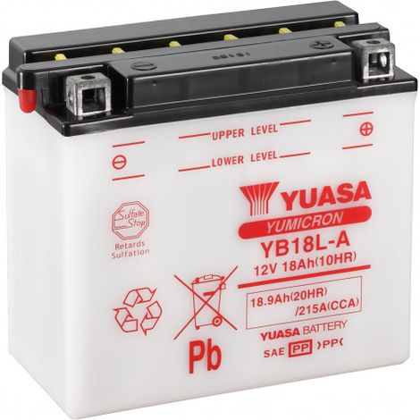 Batterie moto YUASA YB18L-A 12V 18.9AH 215A (1/6)