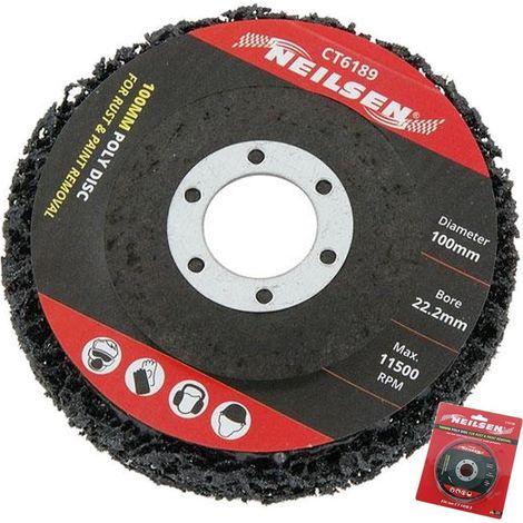 Neilsen Grinding Discs Angle Grinder Paint & Rust Remover Disc 100mm 4"