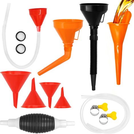 Lot de 11 entonnoirs de remplissage en plastique pour voiture (1/5)