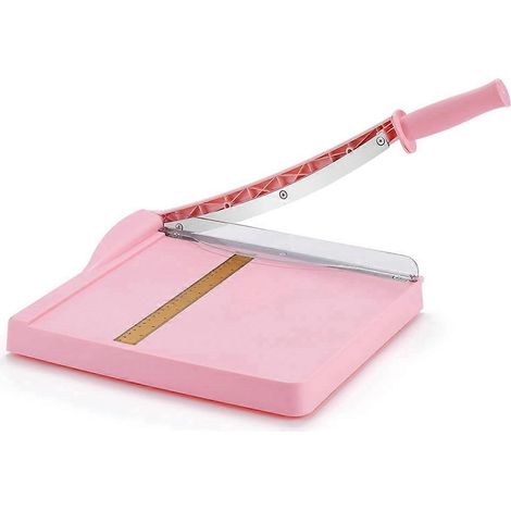 Papierschneider mit Schutzvorrichtung, 30 cm (12 Zoll) Schnittlänge für Karton, Wellpappe und Vinyl (rosa) (1/5)