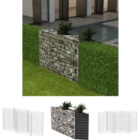 The Living Store - Gabionenkorb Pflanzkasten Gemüse-Hochbeet Stahl 120×30×100 cm (1/5)