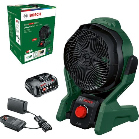 Bosch 06039E1000 UniversalFan 18v Cooling Workshop Fan + 2.5AH Battery Kit