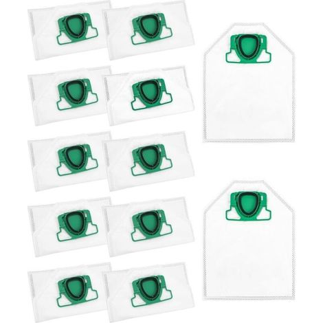 Lot de 12 Sacs Poussière Compatibles avec Vorwerk Kobold VK200 FP200, Accessoires de Remplacement pour Aspirateur (1/5)
