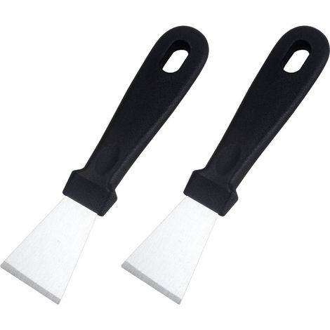 Pelle à glace en acier inoxydable pour réfrigérateur-congélateur, pelle à dégivrage, spatule multifonctionnelle pour le nettoyage de la cuisine, spatule grattoir en acier inoxydable pour dégraisser (1/5)
