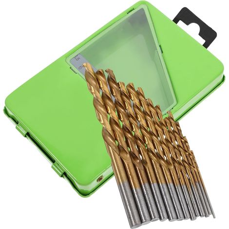 Jeu de Forets à Métaux Hss Résistant à L'usure Coffret en Fer, Forets Rapides pour Perçage Professionnel en Acier, pour Atelier et Maison Couleur Aléatoire (1/5)