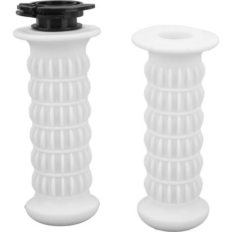 1 Paire 22mm Poignée de Gaz Universelle Moto Guidon Souple Compatible Scooter GY6 50cc 80cc 125cc 150cc Blanc (1/5)