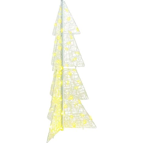 Árbol de Navidad con 100 LED Cálido 120 cm Acrílico vidaXL