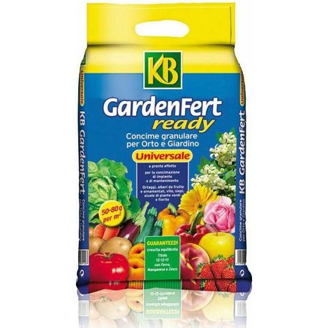Concime granulare universale per orto e giardino pronto Gardenfert KB 5kg
